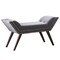 Contemporary Home Living 35" Gray and Brown Contemporary Bench with Nailhead